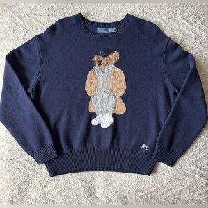 Polo Ralph Lauren Polo Bear Cotton Sweater HTF XL